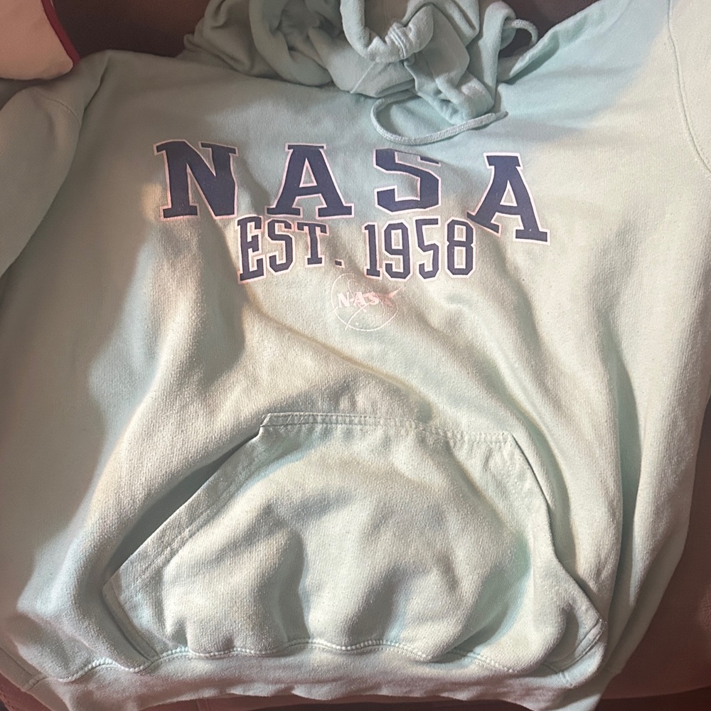 NASA Mint Green Pullover Hoodie - Women's Sweatshirt